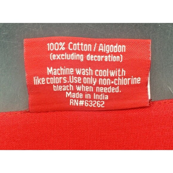 VTG Gloria Vanderbilt Red Rectangle Yellow & Blue Floral Cloth Placemats- 6 - Picture 5 of 5